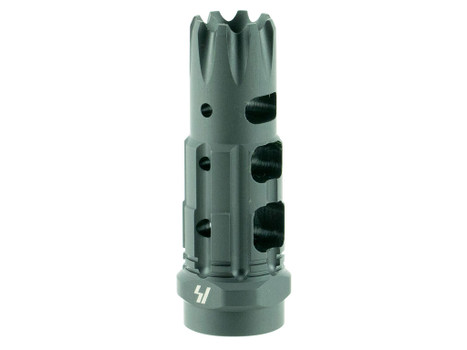 Strike Industries TCCOMP223 Triple Crown Comp Black Steel with 1/2"-28 tpi Threads, 2.63" OAL & 0.85" Diameter for 223 Rem, 5.56x45mm NATO AR-Platform