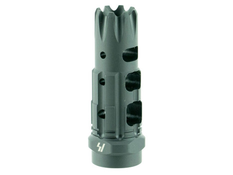 Strike Industries TCCOMP223 Triple Crown Comp Black Steel with 1/2"-28 tpi Threads, 2.63" OAL & 0.85" Diameter for 223 Rem, 5.56x45mm NATO AR-Platform