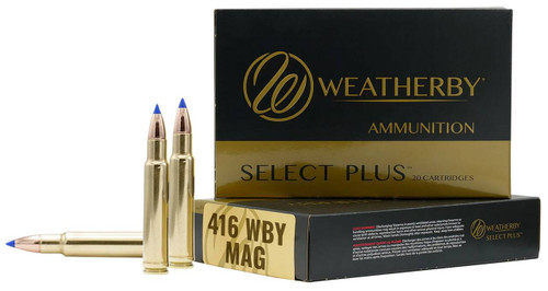 Weatherby B416350TTSX Select Plus  416 Wthby Mag 350 gr 2880 fps Barnes Tipped TSX Lead Free 20 Bx 10 UPC: 747115425150