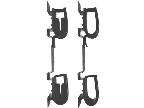 Rugged Gear 10065 Screw Mount Double Hook Black Steel Holds 2 Rifle/Shotgun