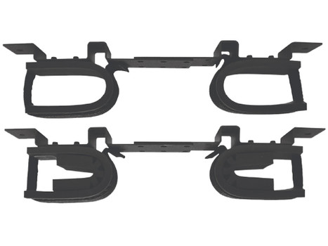 Rugged Gear 10075 Gun Rack Overhead Black Steel Holds 2 Rifle/Shotgun