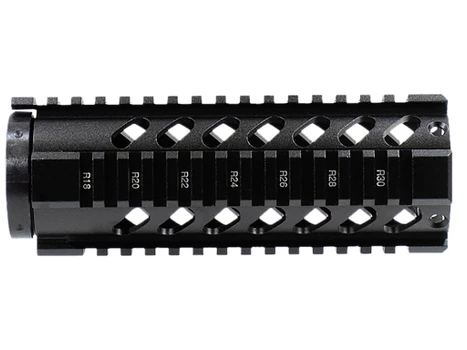 Aim Sports MT060 AR Handguard 7" Carbine & Free-Floating Style Made of Aluminum with Black Anodized Finish & Quad Rail