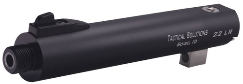 Tactical Solutions TL55TEMBNF TrailLite Barrel 22 LR 5.50 Black Matte Finish 6061T6 Aluminum Material with Threading  Fiber Optic Front Sight for Browning Buck Mark UPC: 879971000056