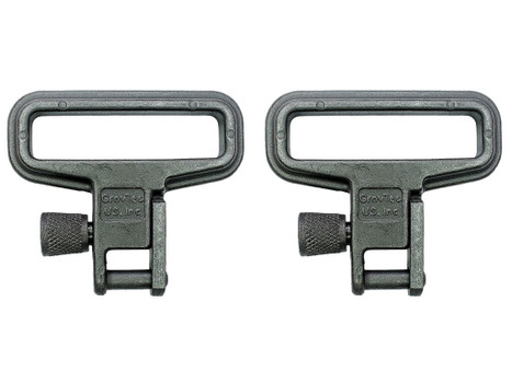 GrovTec US Inc GTSW05 Mil-Force Swivel Set Rifle 1.25" Black Zinc Phosphate Steel