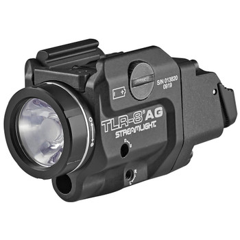 Streamlight 69434 TLR8 AG Weapon Light wLaser Black Anodized Aluminum For Handgun 500 Lumens White LED Bulb Green Laser 140 Meters Beam UPC: 080926694347