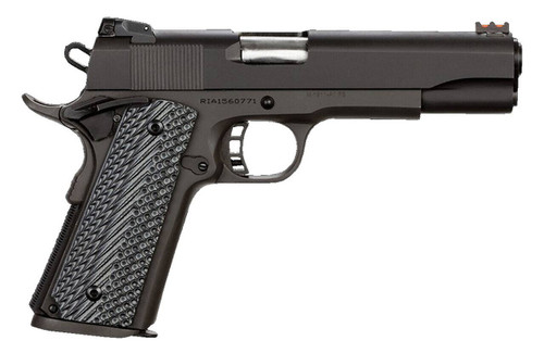 Rock Island 51623 Rock Ultra FS 9mm Luger Caliber with 5 Barrel 101 Capacity Overall Black Parkerized Finish Steel Beavertail Frame Serrated Slide  BlackGray G10 Grip UPC: 4806015516231 Rock Island 51623 Rock Ultra FS 9mm Luger Caliber with 5 Barrel 101 Capacity Overall Black Parkerized Finish Steel Beavertail Frame Serrated Slide  BlackGray G10 Grip UPC: 4806015516231