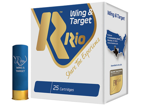 Rio Ammunition WT2875 Wing & Target 12Gauge 2.75" 1oz 7.5Shot 25 Per Box/10 Case