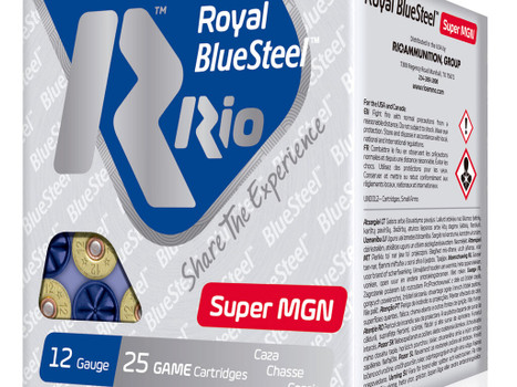 Rio Ammunition RBSSM40BB BlueSteel Royal 12Gauge 3.50" 1 3/8oz BB Shot 25 Per Box/10 Case