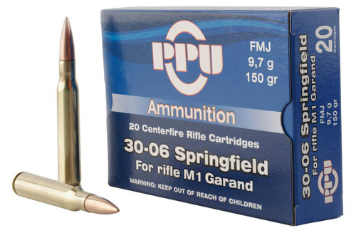 PPU PP3006G Standard Rifle  3006 Springfield 150 gr Full Metal Jacket 20 Per Box 10 UPC: 8605003812494