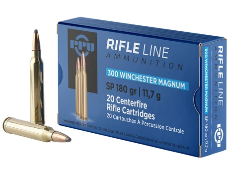 PPU PP3003 Standard Rifle 300WinMag 180gr Soft Point 20 Per Box/10 Case