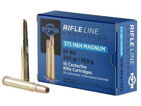 PPU PP375S Standard Rifle 375H&HMag 300gr Soft Point Round Nose 10 Per Box/20 Case