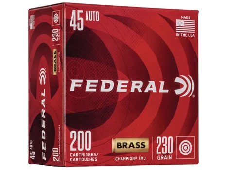 Federal WM52332 Champion Training 45ACP 230gr Full Metal Jacket 200 Per Box/5 Case