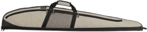 Bulldog BD225 Plus Shotgun Case made of WaterResistant Nylon with Taupe Finish  Black Trim Padding 3 Exterior Pockets  Full Length Zipper 52 L x 1.50 W x 9 H Exterior Dimensions UPC: 672352012149