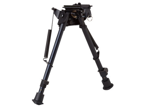 Firefield FF34024 Compact Bipod 9-14" Black Aluminum Swivel Stud Attachment or Picatinny Rail (Adapter Included)
