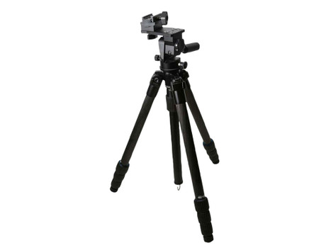 KOPF Jager KJ85004K K800 Tripod made of Carbon Fiber with Black Finish, Adjustable Reaper Rail, 4-Level Leg Extension, 21-87 Degree Pan & Tilt