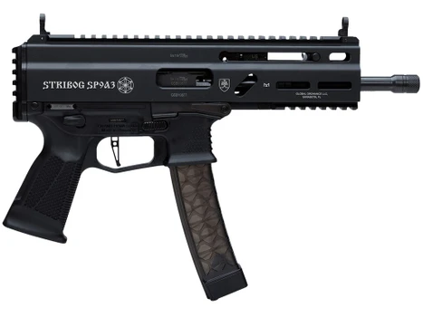 Grand Power 8588005808538 SP9A3 Stribog 9mm Luger 30+1 8" Black Threaded Barrel, M-LOK Handguard, Black Aluminum Picatinny Rail Receiver, Rear Picatinny Rail, Black Polymer Grips