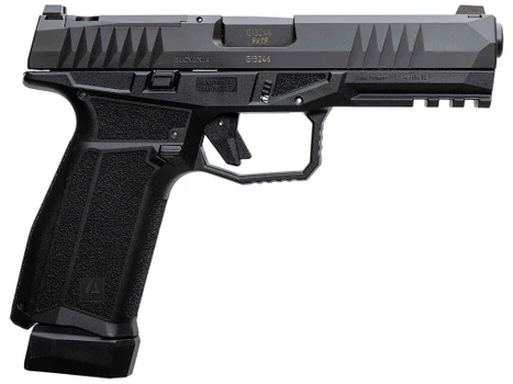 AREX 815537023893 Delta L Gen2 9mm Luger 17+1 4.50" Black Barrel, Black Nitride Optic Cut/Serrated Slide, Black Frame, Ambidextrous