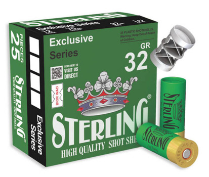 STERLING 12GA BIRDSHOT #6 2 3/4 INCH 1 1/8 OZ (32g) BOX25 UPC: 8698779950828