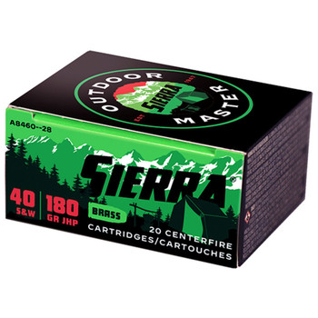 SIERRA OUTDOOR MASTER 40SW 180GR JHP CASE200 UPC: 092763800171