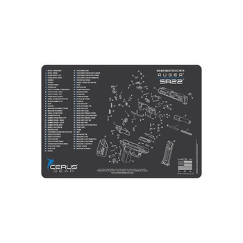 RUGER SR22 HANDGUN MAT 17X12 GRAY UPC: 681565035715 RUGER SR22 HANDGUN MAT 17X12 GRAY UPC: 681565035715