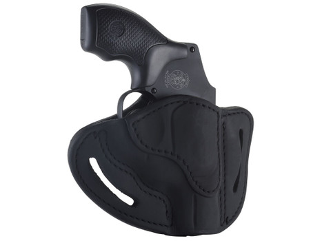 1791 Gunleather RVHX1SBLR RVHX-1 OWB Size 01 Stealth Black Leather Belt Slide, J-Frame, Right Hand