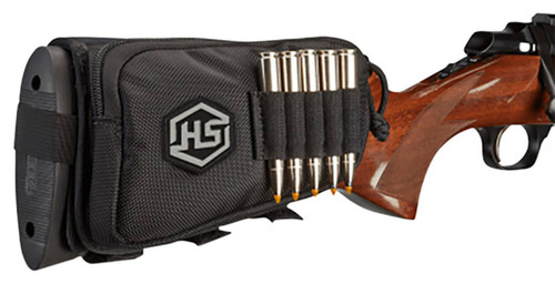 Hunters Specialties 01620 Buttstock Shell Holder  WPouch Holds 5 Cartridges Black Polyester UPC: 021291016204