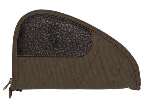 Browning 1435048411 Laredo Pistol Rug 11" Long Olive w/ Brown Accents Canvas/Leather Holds Handgun