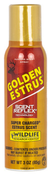 Wildlife Research 4043 Golden Estrus Scent Reflex Deer Attractant Doe In Estrus Scent 3 oz Aerosol UPC: 024641040430