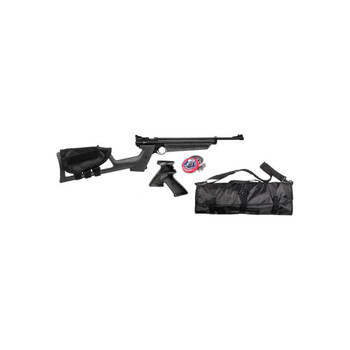 Crosman 2289CKFT Pump Airgun Drifter Kit Pump 22 1rd Shot Black Black Receiver Gray Fixed Carbon Fiber Wrapped Stock UPC: 028478153912
