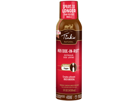 Tinks W5500 #69 Doe-In-Rut Estrous Fogger Deer Attractant Doe In Estrus Scent 5 oz Aerosol