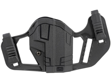 Uncle Mike's 79077 Apparition IWB/OWB Belt Clip Mount Compatible w/Glock 43/43X/Springfield Hellcat Black Polymer Ambidextrous