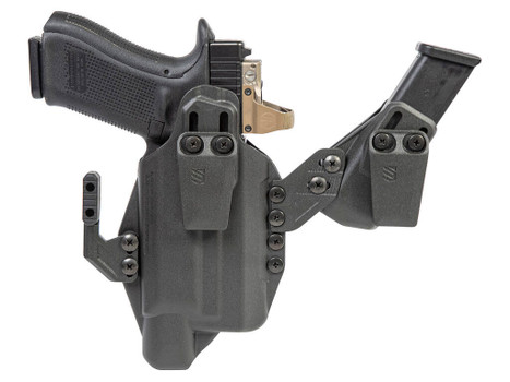 Blackhawk 416876BK Stache IWB Size 76 Black Polymer Belt Clip Compatible w/Glock 43X/48 w/SureFire XSC Ambidextrous