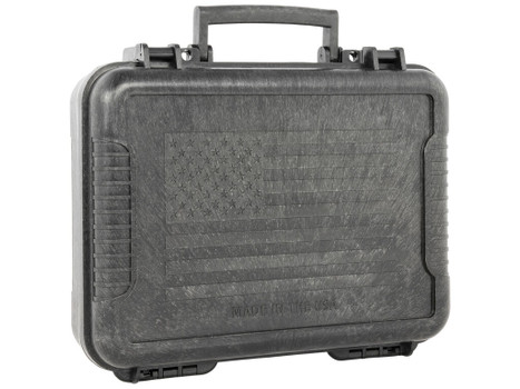Outdoor Connection 10017 Molded Pistol Case 11" Long Black w/US Flag Polypropylene