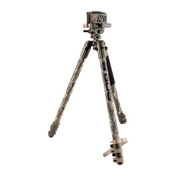BogPod 1134446 DeathGrip  Tripod Aluminum with Realtree EXCAPE Camo Finish Steel Spike Feet Integrated Bubble Level Clamp Attachment  360 Degree Pan UPC: 661120103813