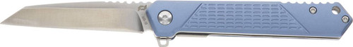 Schrade 1159320 Inert  Folding Wharncliffe Part Serrated Satin AUS10A SS Blade Blue UPC: 661120650638
