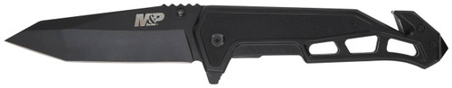 Smith  Wesson Knives 1160826 MP Body Guard Folding Plain Black 8Cr13MoV SS Blade 5.26 Black SteelG10 Handle Includes Pocket Clip UPC: 661120651147