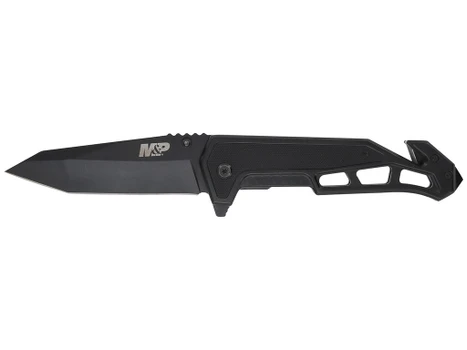 Smith & Wesson Knives 1160826 M&P Body Guard Folding Plain Black 8Cr13MoV SS Blade 5.26" Black Steel/G10 Handle Includes Pocket Clip