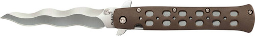 Cold Steel CS26SK4 TiLite  4 Folding Plain Kris AUS 10A Steel BladeFlat Dark Earth GrivEx Handle UPC: 705442020035