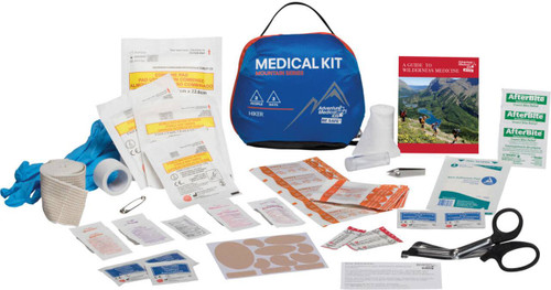 Adventure Medical Kits 01001001 Mountain Hiker Medical Kit Treats InjuriesIllnesses Water Resistant Blue UPC: 707708010019