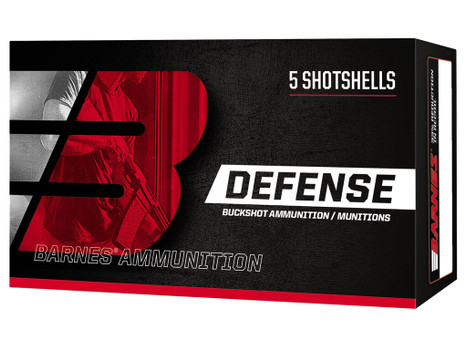 Barnes Bullets 32010 Defense 12Gauge 2.75" 00Buck Shot 5 Per Box/20 Case