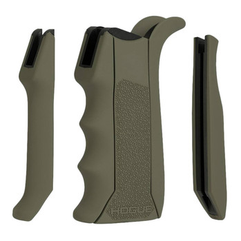 Hogue 13041 Modular Overmolded  OD Green Rubber Pistol Grip with Finger Grooves Fits AR15M16 UPC: 743108130414