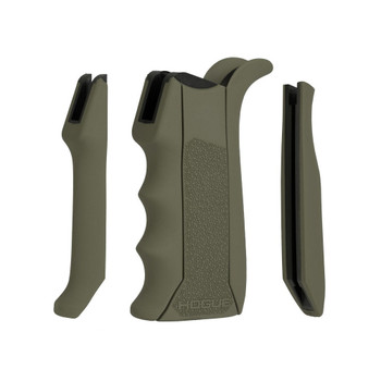 Hogue 13041 Modular Overmolded  OD Green Rubber Pistol Grip with Finger Grooves Fits AR15M16 UPC: 743108130414
