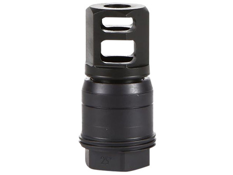Sig Sauer SL55612X2825DEGM Clutch-Lok QD Muzzle Brake Black Stainless Steel with 1/2" 28 tpi Threads for 5.56mm 25 Degree Taper
