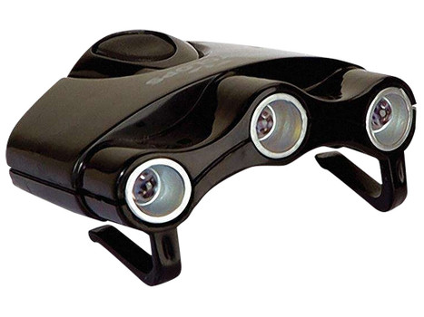 Cyclops CYCHC1W Orion Hat Clip Light 17.5 Lumens Green/White/UV LED Bulb Black Clip-On