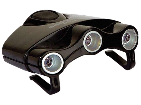 Cyclops CYCHC1W Orion Hat Clip Light 17.5 Lumens Green/White/UV LED Bulb Black Clip-On