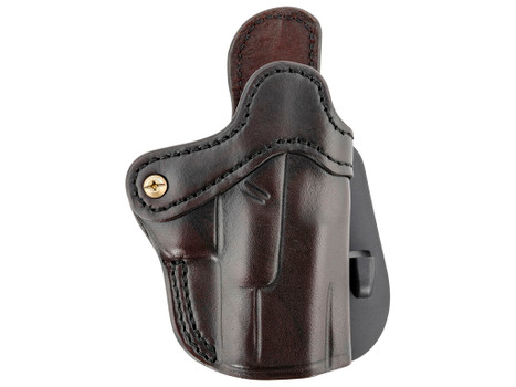 1791 Gunleather ORPDH21SBRR BH2.1 Optic Ready OWB Size 2.1 Signature Brown Leather Paddle Compatible w/Glock 17/Springfield XD/S&W Shield Right Hand