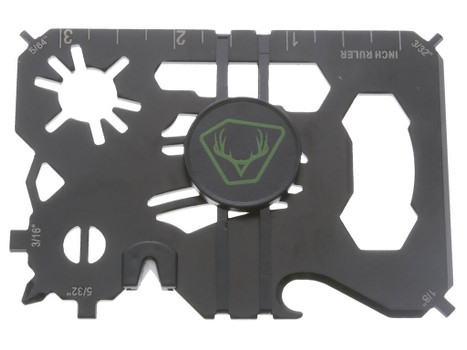 HME HMEWMT 20-In-1 Wallet Multi-Tool Black Metal Fixed