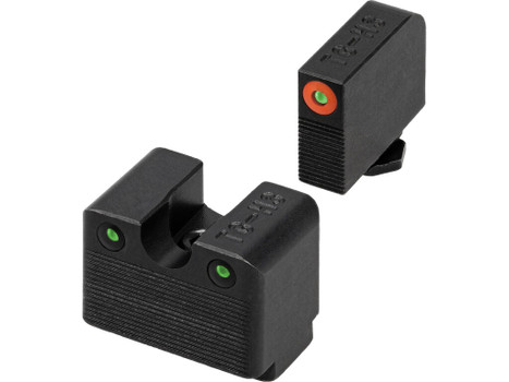 TruGlo TGTG231G3MW Tritium Pro Black | Green Tritium White Outline Front Sight Green Tritium Rear Sight