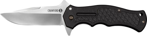 Cold Steel CS20MWCB Crawford 1 3.50 Folding Clip Point Plain 4034 SS Blade Black wTraction Inlays GRN Handle Includes Pocket Clip UPC: 705442020097
