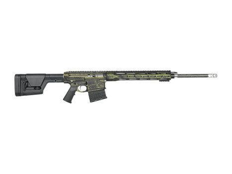 Nemo Arms OMENW-G324CF Omen Watchman 300 Win Mag 14+1 24" Black Proof Research CF Threaded Barrel, Black/Green Tiger Stripe Aluminum Receiver w/Picatinny Rail, M-LOK Handguard, Magpul PRS Gen3 Black P